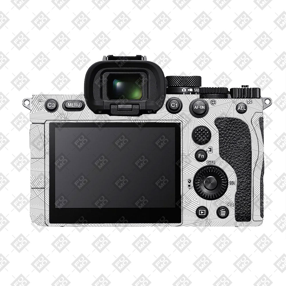 Textured Silver Prism Geometric Sony A7 S Camera Skin