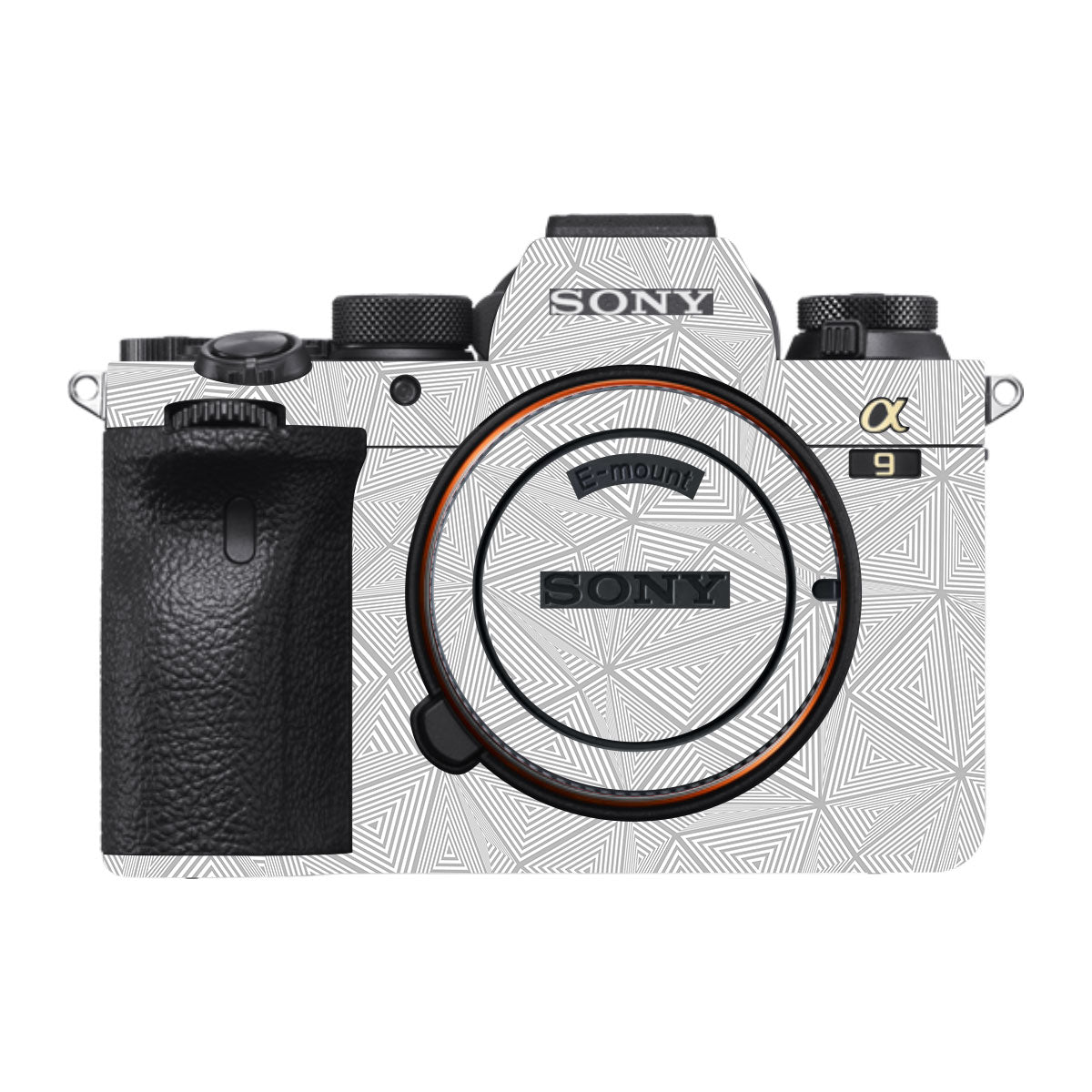 Textured Silver Prism Geometric Sony A9 Camera Skins
