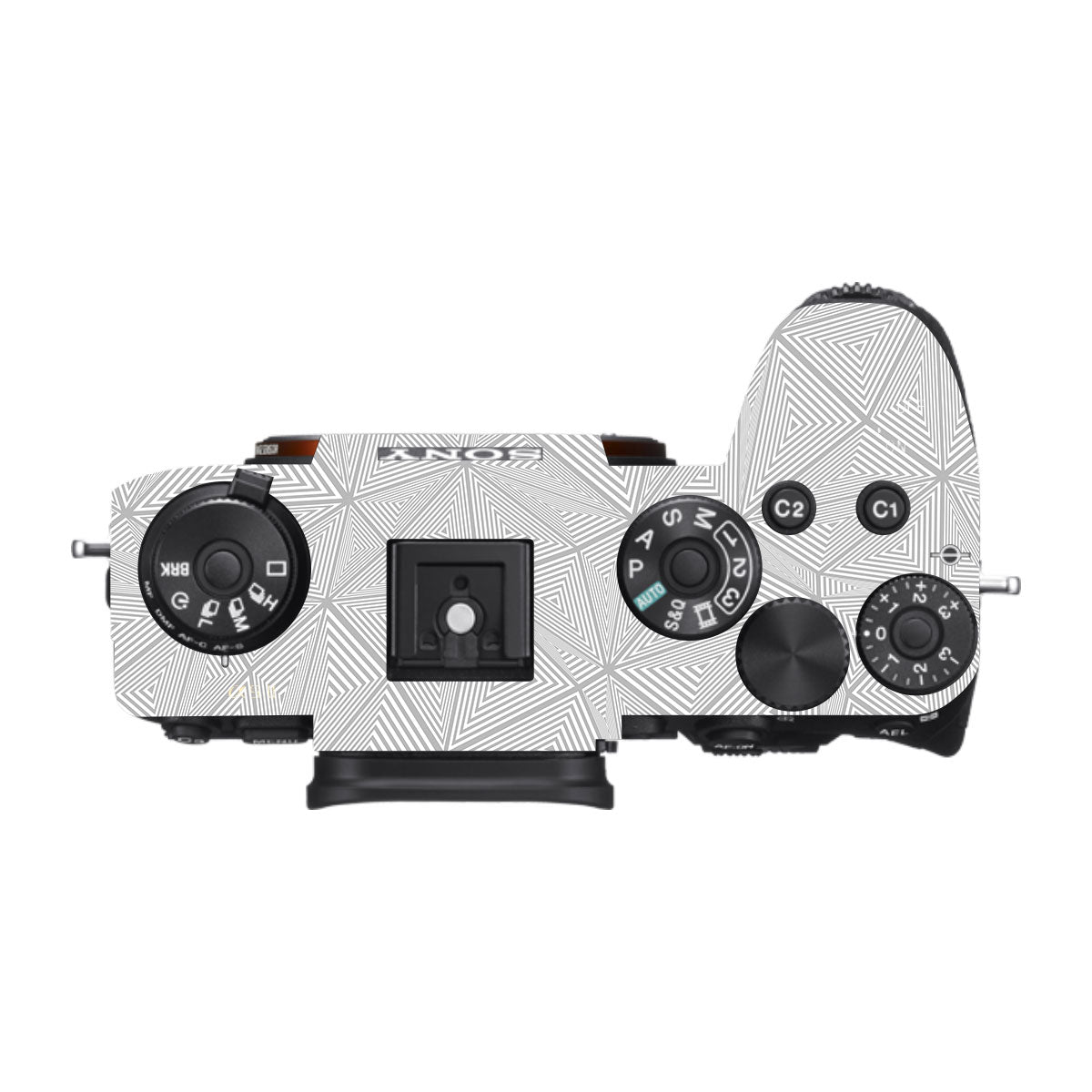 Textured Silver Prism Geometric Sony A9 Camera Skins
