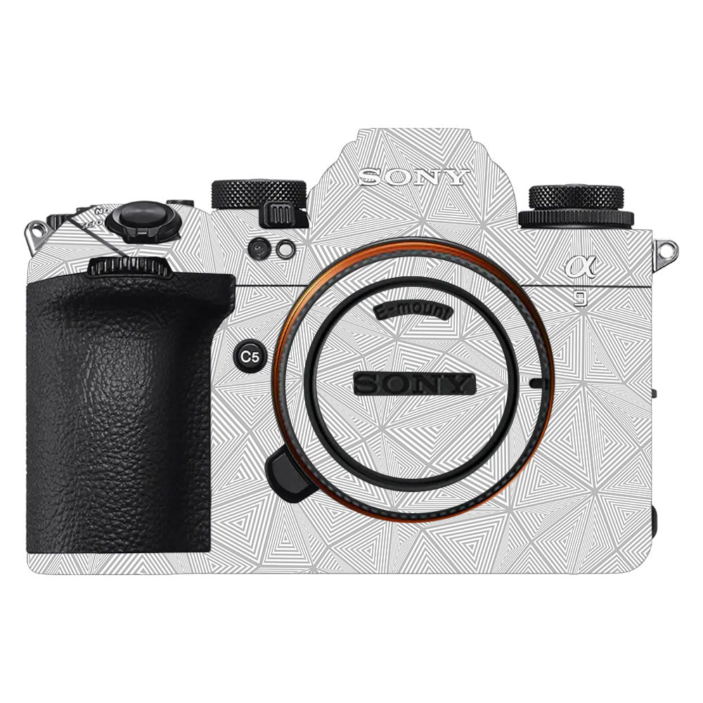 Textured Silver Prism Geometric Sony A9III Camera Skin