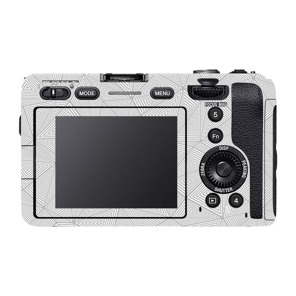 Textured Silver Prism Geometric Sony FX30 Camera Skin