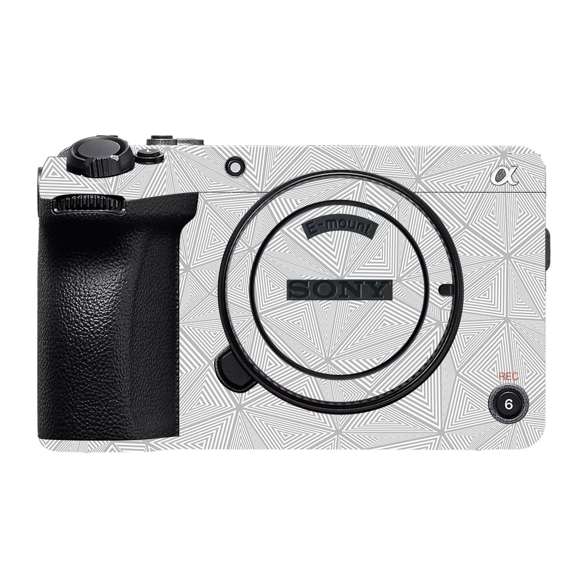 Textured Silver Prism Geometric Sony FX30 Camera Skin
