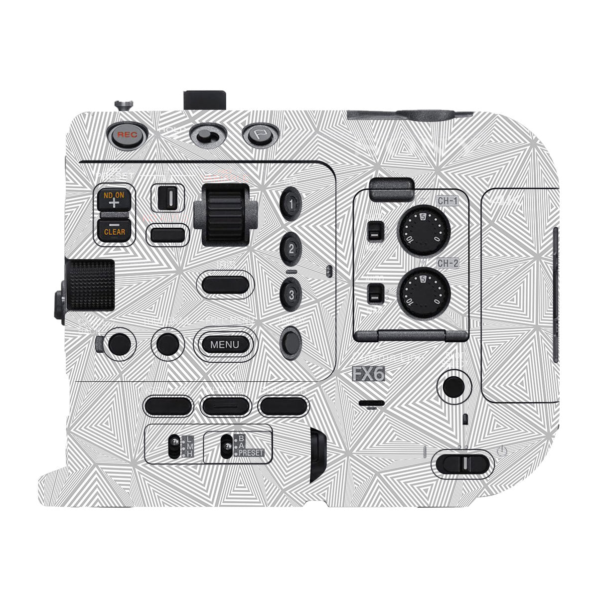 Textured Silver Prism Geometric Sony FX6 Camera Skin