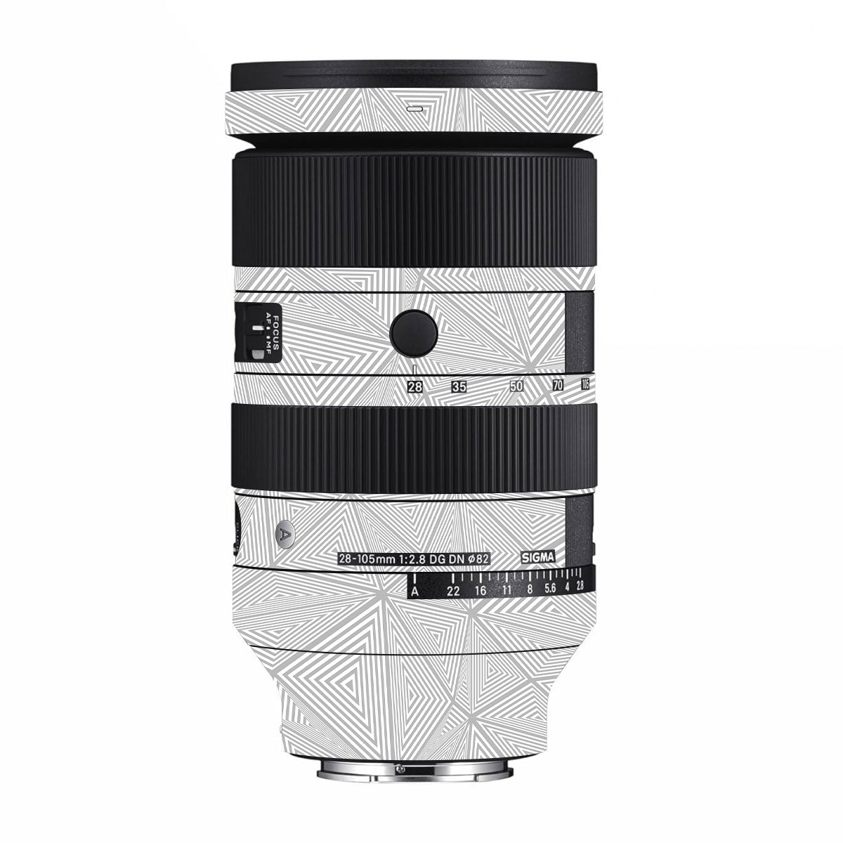 Textured Silver Prism Geometric Sigma 28-105mm F/2.8 DG DN Sony E Camera Lens Skin