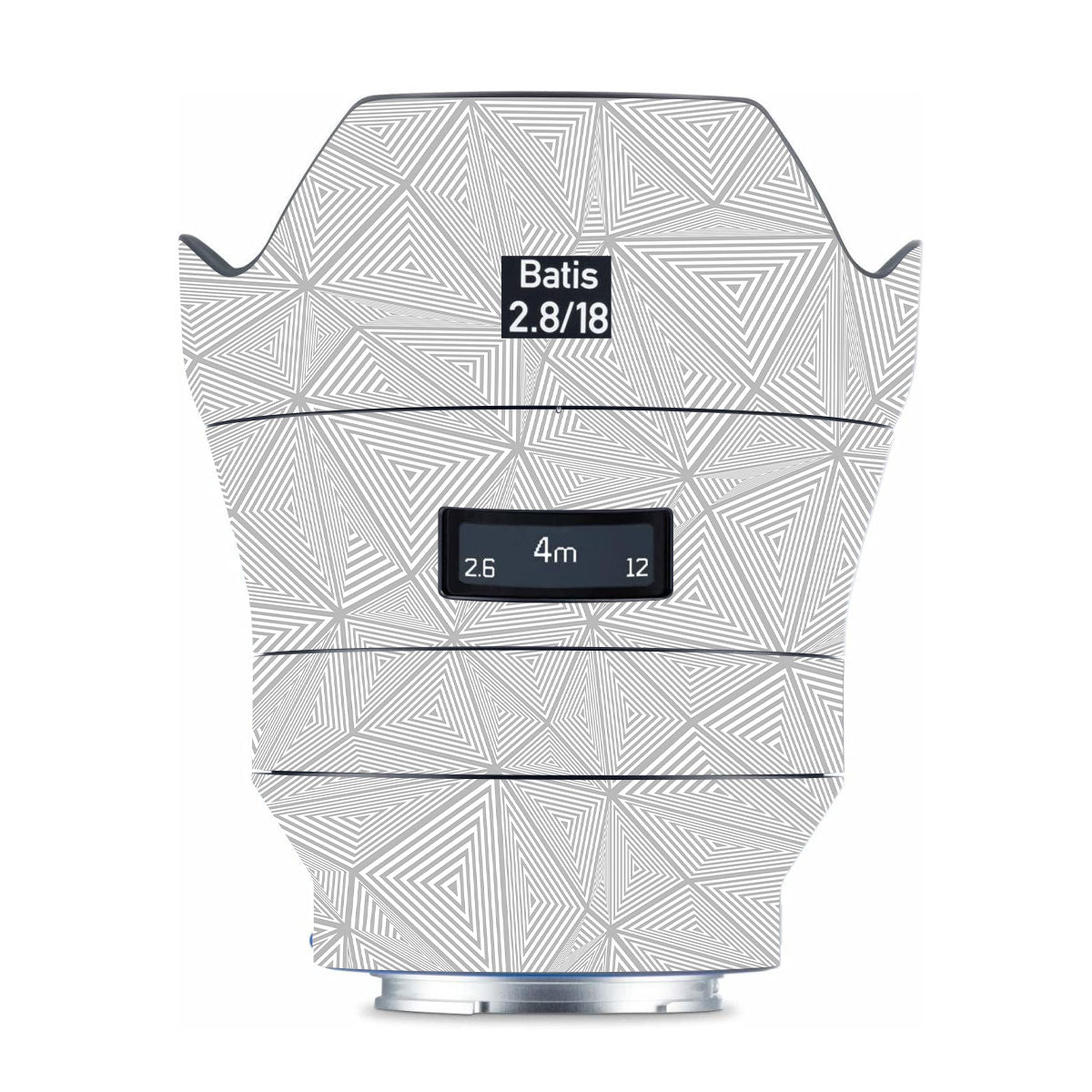 Textured Silver Prism Geometric Zeiss Batis 18mm F/2.8 Sony E Camera Lens Skin