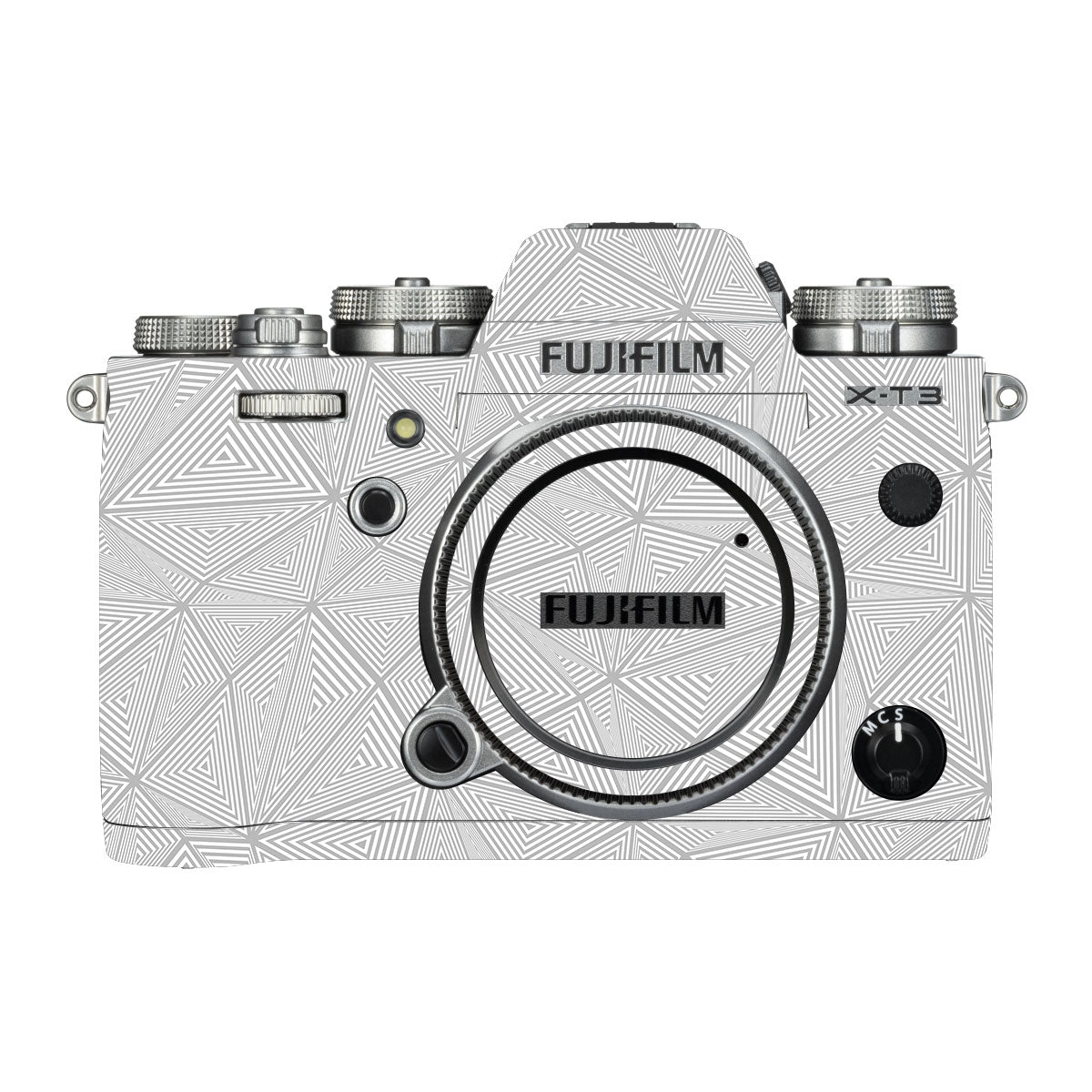 Textured Silver Prism Geometric FujiFilm X-T3 Camera Skin