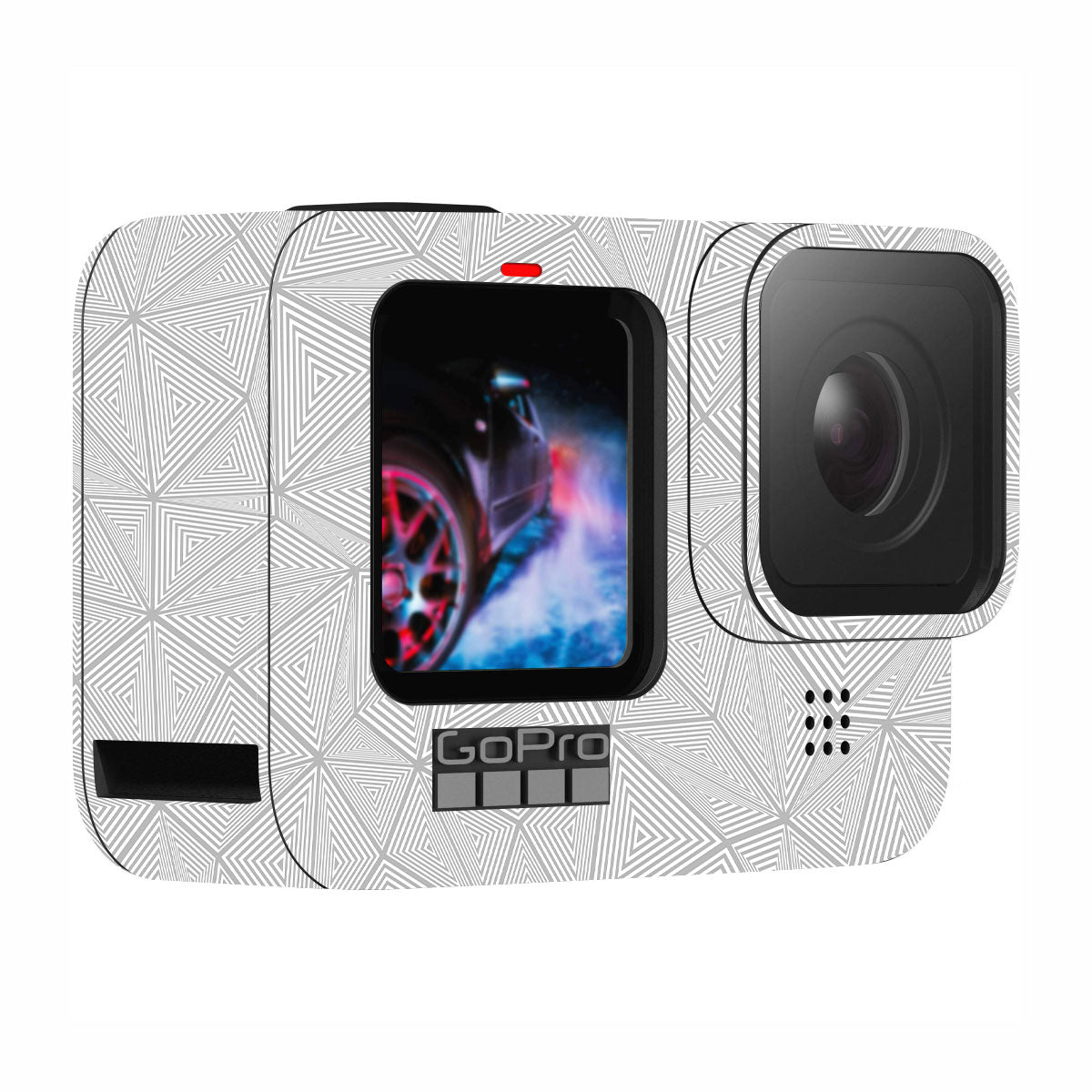 Textured Silver Prism Geometric GoPro Hero 11 Camera Skin