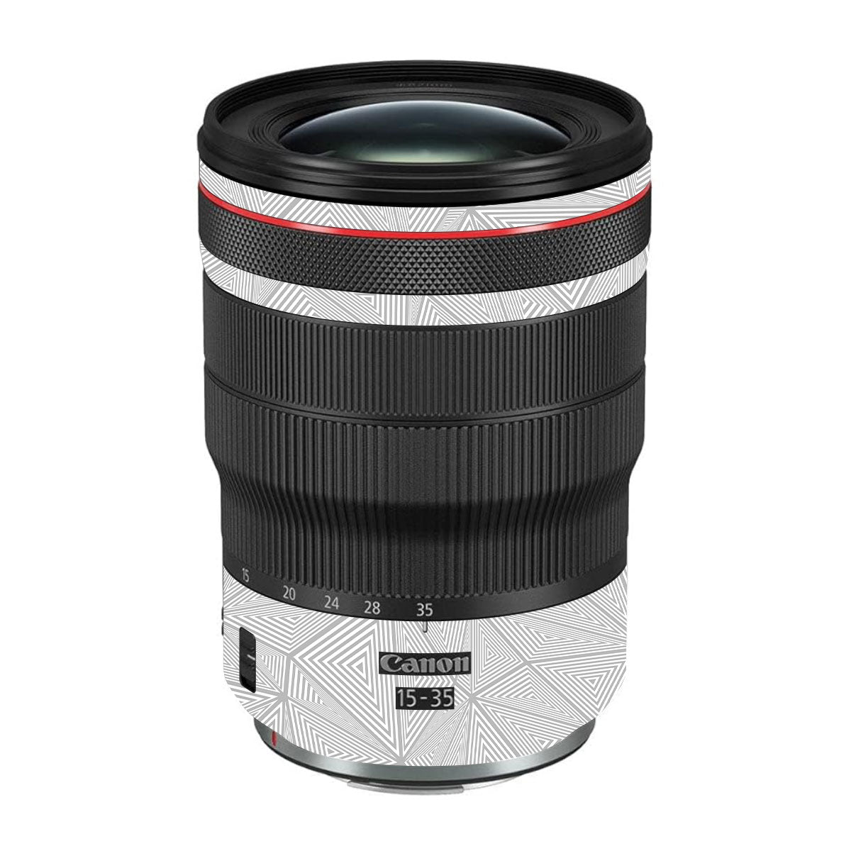 Textured Silver Prism Geometric Canon RF 15-35mm F/2.8L USM Camera Lens Skin