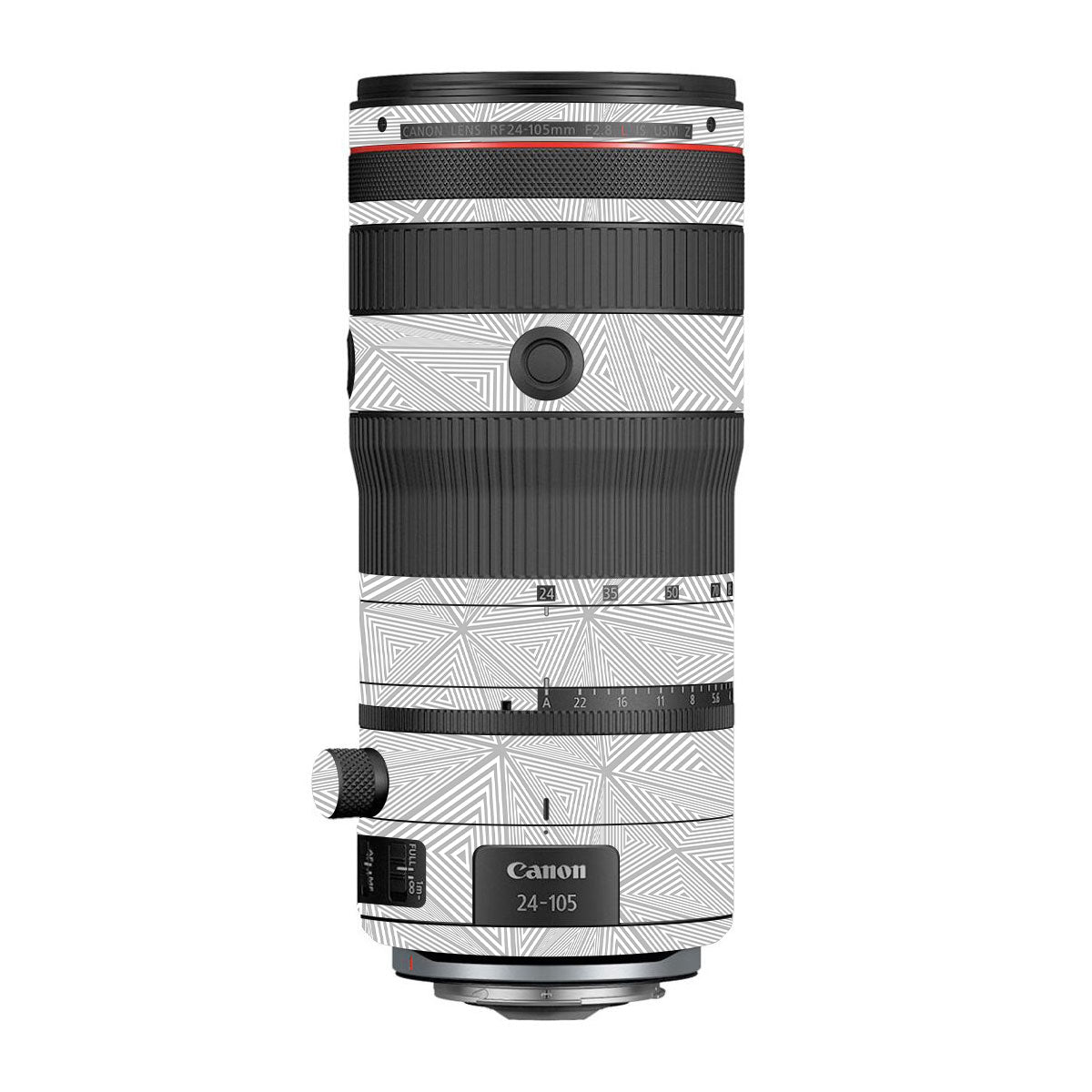 Textured Silver Prism Geometric Canon RF 24-105mm F/2.8 L IS USM Z Camera Lens Skin