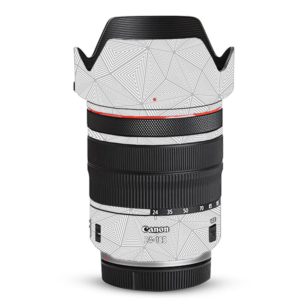 Textured Silver Prism Geometric Canon RF 24Ð105mm f/4L IS USM Camera Lens Skin