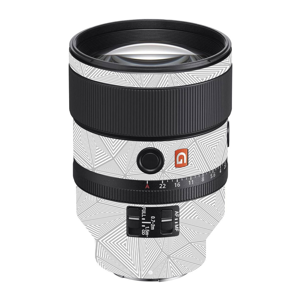 Textured Silver Prism Geometric Sony FE 135mm F/1.8 GM Camera Lens Skin