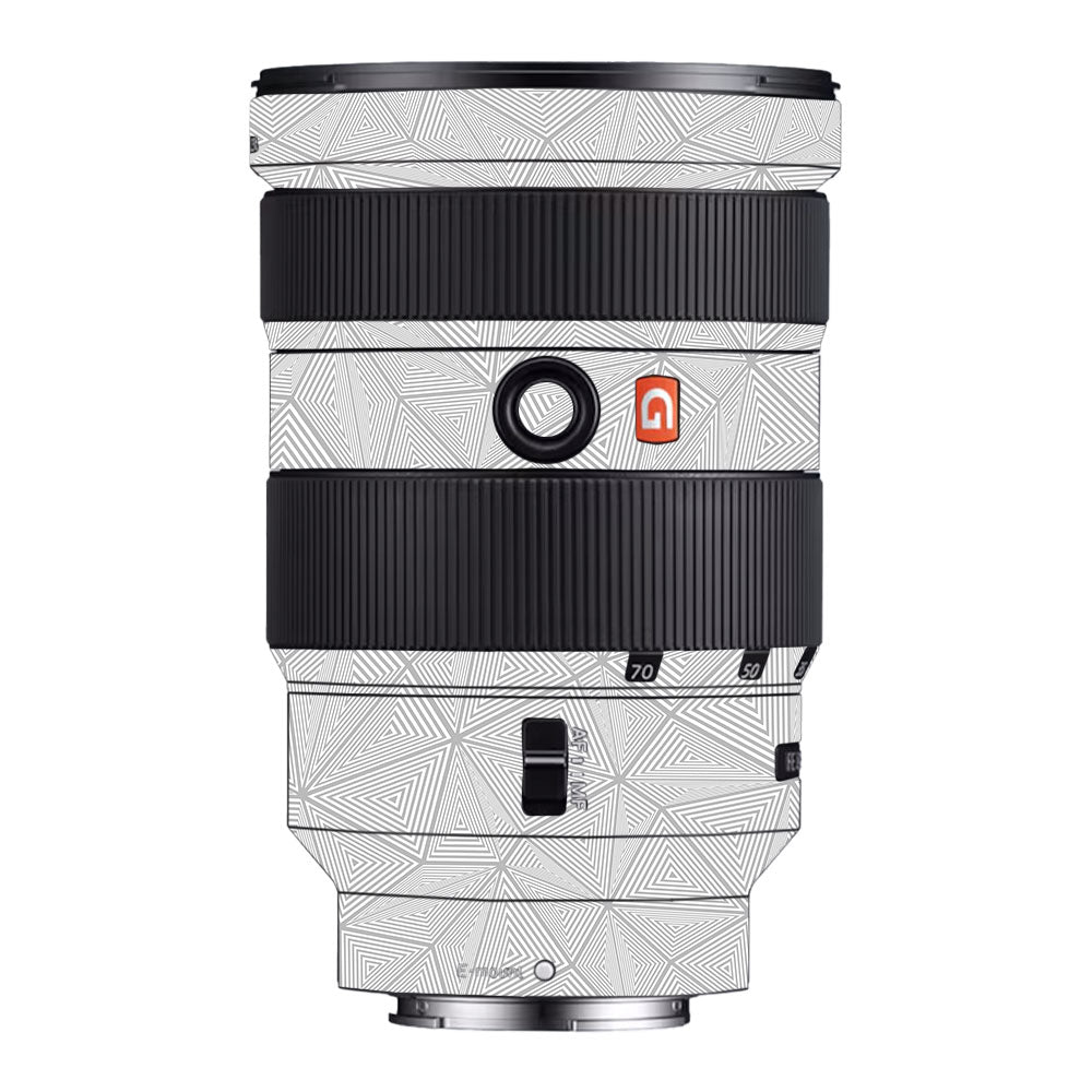 Textured Silver Prism Geometric Sony FE 24-70mm f/2.8 GM Camera Lens Skin