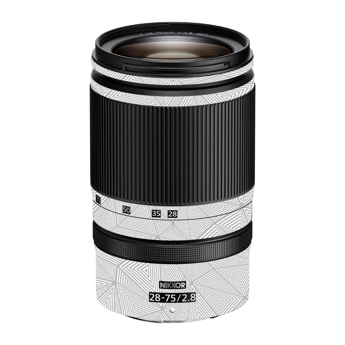 Textured Silver Prism Geometric Nikon Nikkor Z 28-75mm F/2.8 Camera Lens Skin