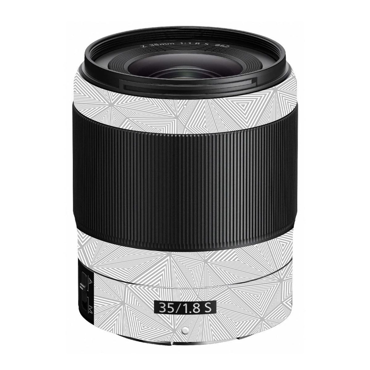 Textured Silver Prism Geometric Nikon Nikkor Z 35mm F/1.8 S Camera Lens Skin