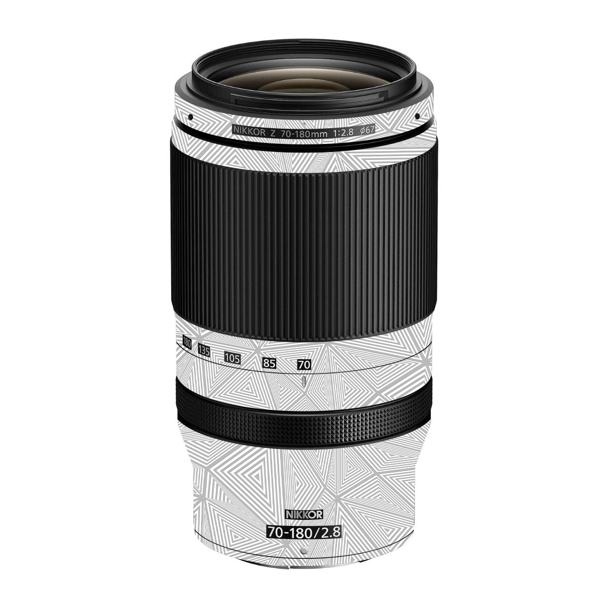 Textured Silver Prism Geometric Nikon Nikkor Z 70-180mm F/2.8 Camera Lens Skin