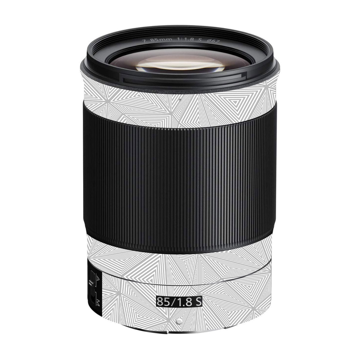 Textured Silver Prism Geometric Nikon Nikkor Z 85mm F/1.8 S Camera Lens Skin
