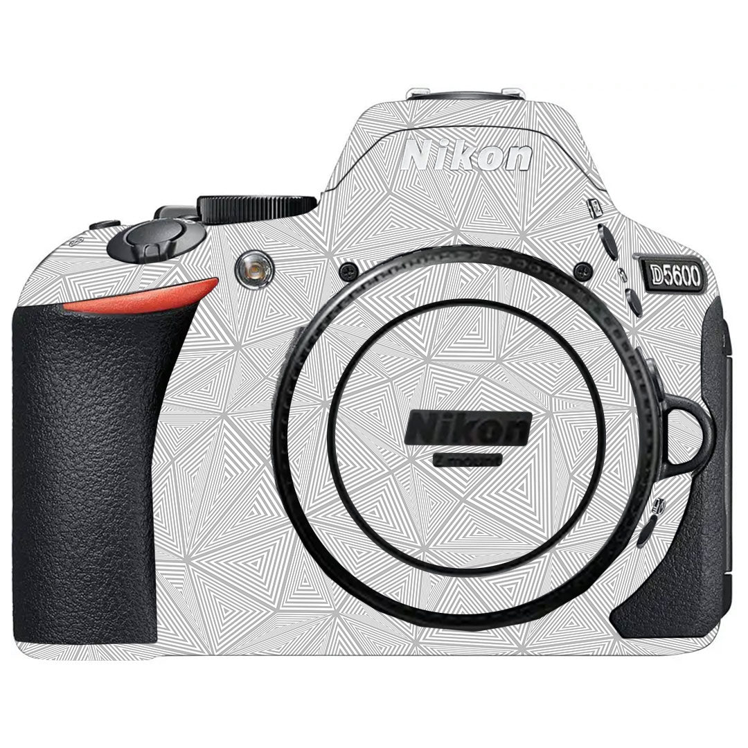 Textured Silver Prism Geometric Nikon D5600 Camera Skin