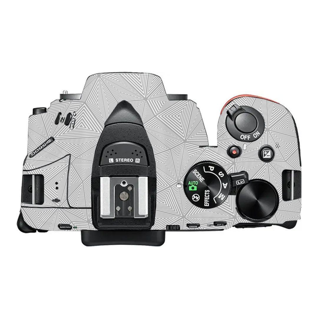 Textured Silver Prism Geometric Nikon D5600 Camera Skin