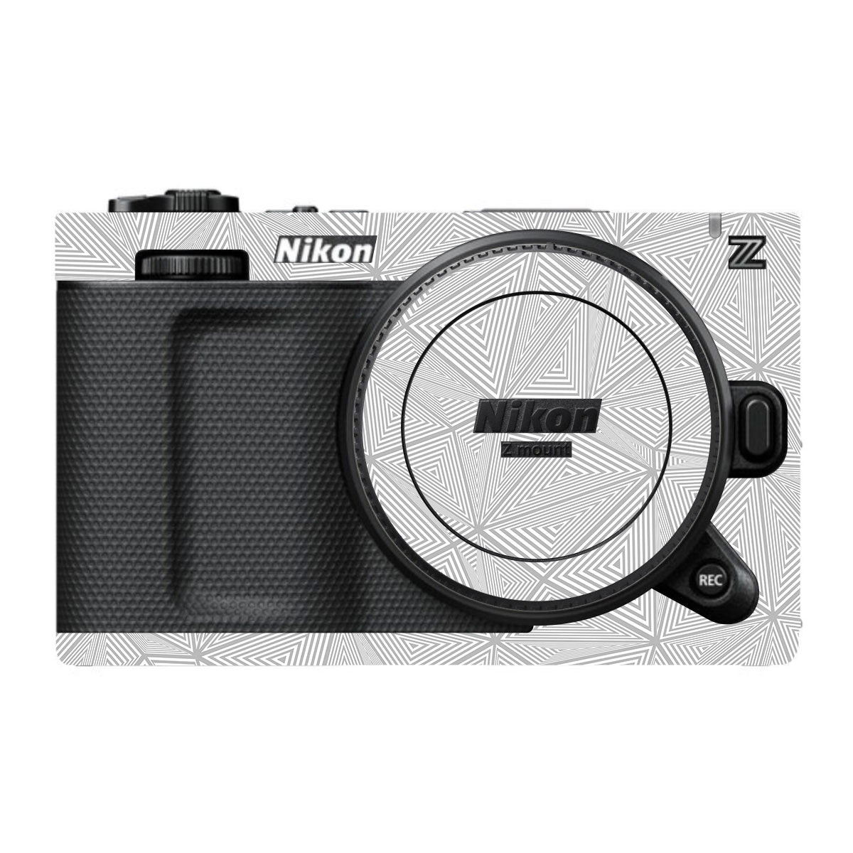 Textured Silver Prism Geometric Nikon ZR Camera Skin