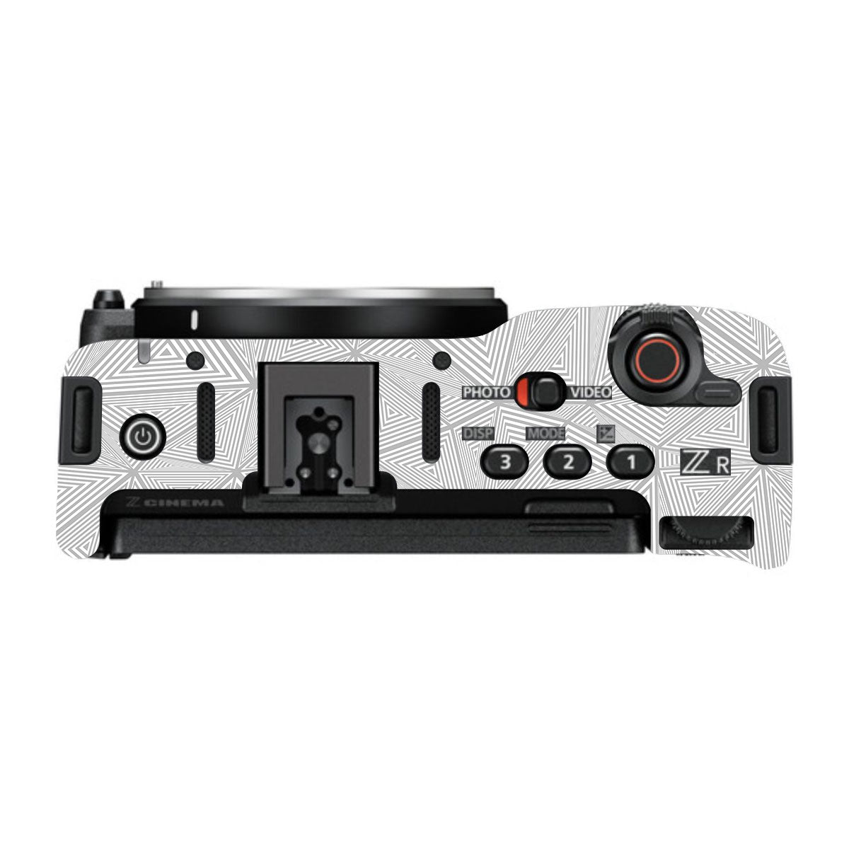Textured Silver Prism Geometric Nikon ZR Camera Skin
