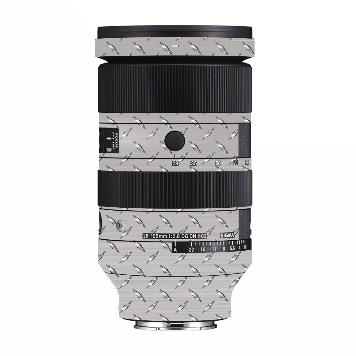 Textured Silver Tread Sigma 28-105mm F/2.8 DG DN Sony E Camera Lens Skin