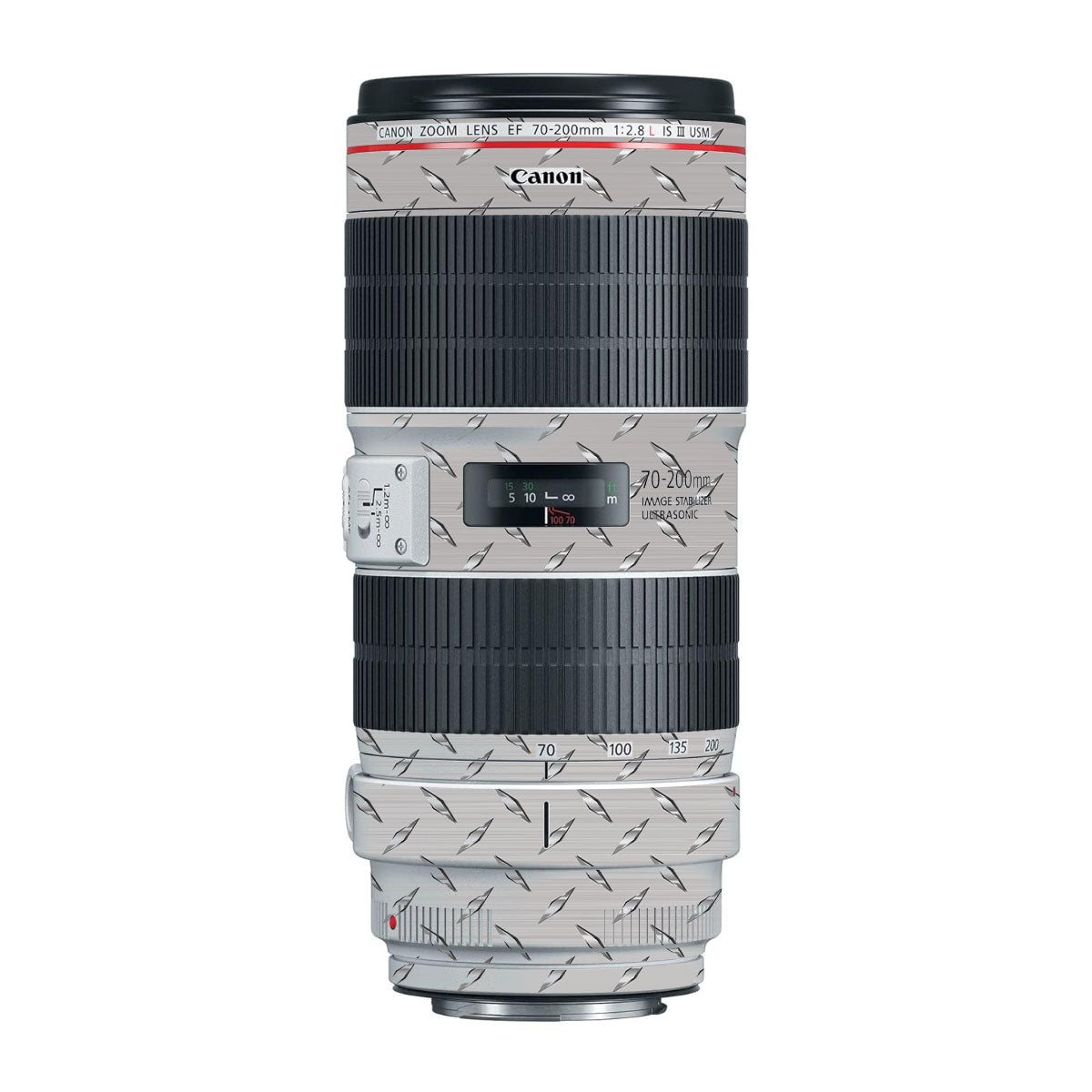 Textured Silver Tread Canon EF 70-200mm F/2.8L IS III USM Camera Lens Skin