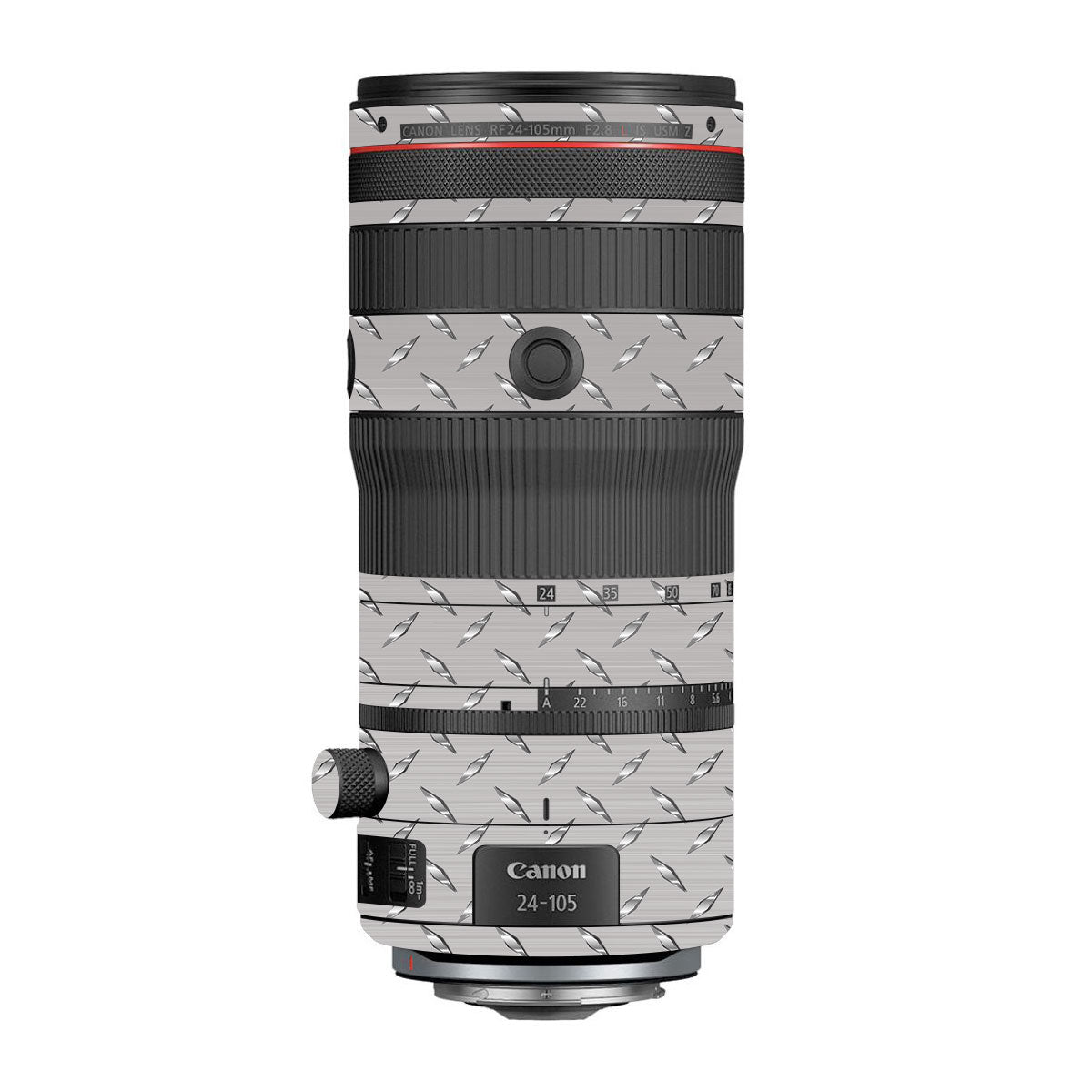 Textured Silver Tread Canon RF 24-105mm F/2.8 L IS USM Z Camera Lens Skin