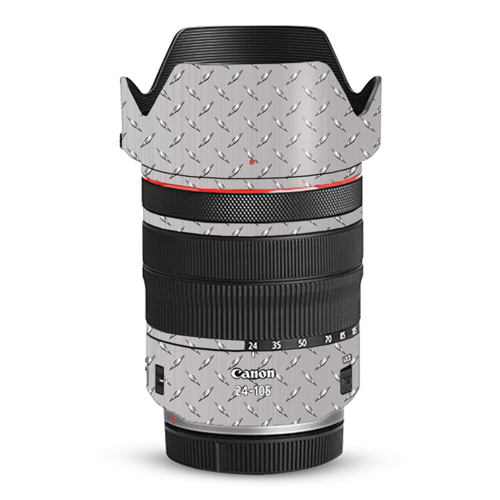 Textured Silver Tread Canon RF 24–105mm f/4L IS USM Camera Lens Skin
