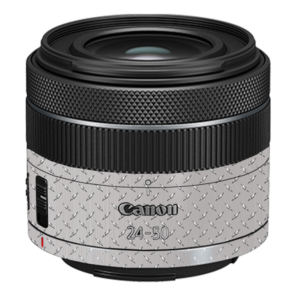 Textured Silver Tread Canon RF 24–50mm f/4.5–6.3 IS STM Camera Lens Skin