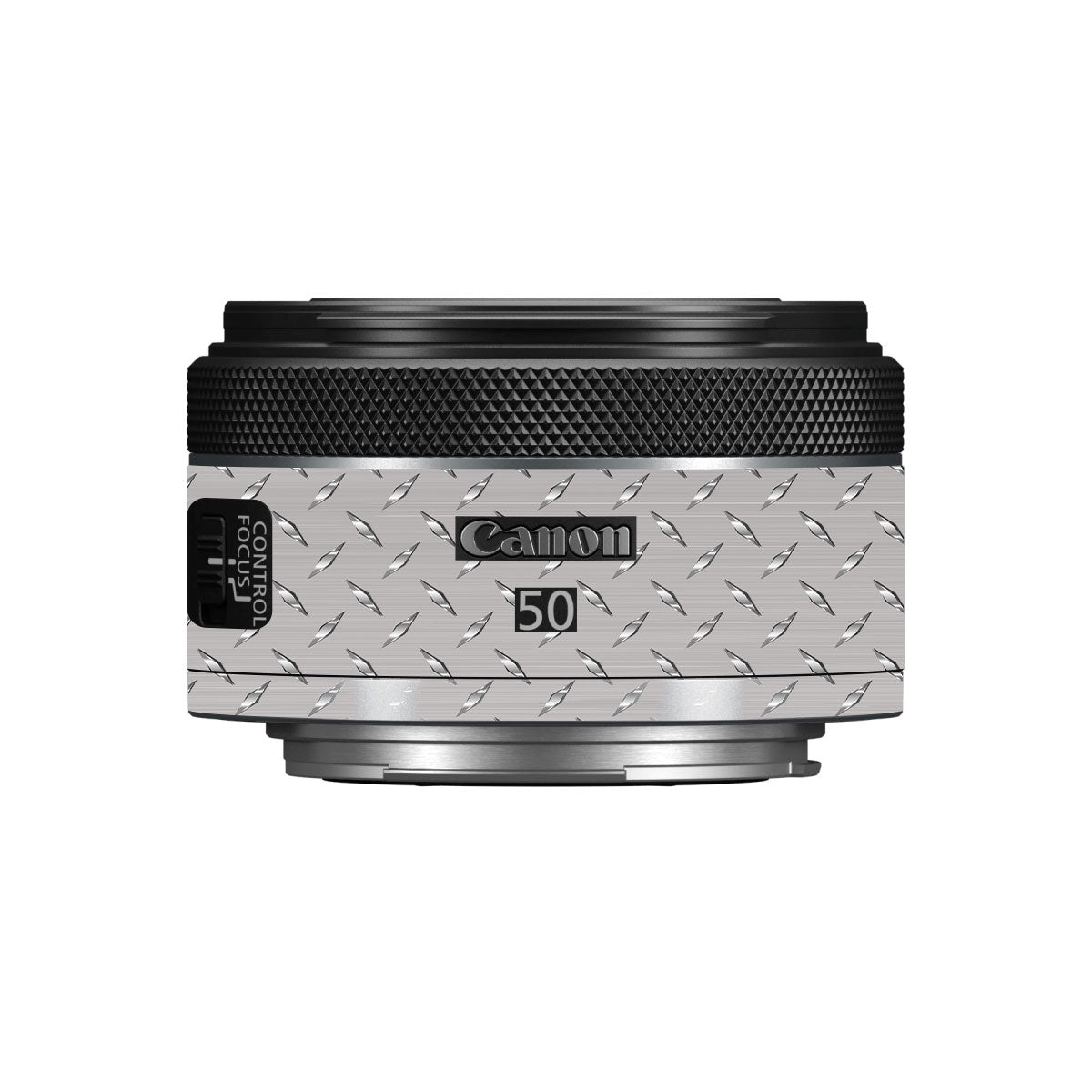 Textured Silver Tread Canon RF 50mm F/1.8 STM Camera Lens Skin