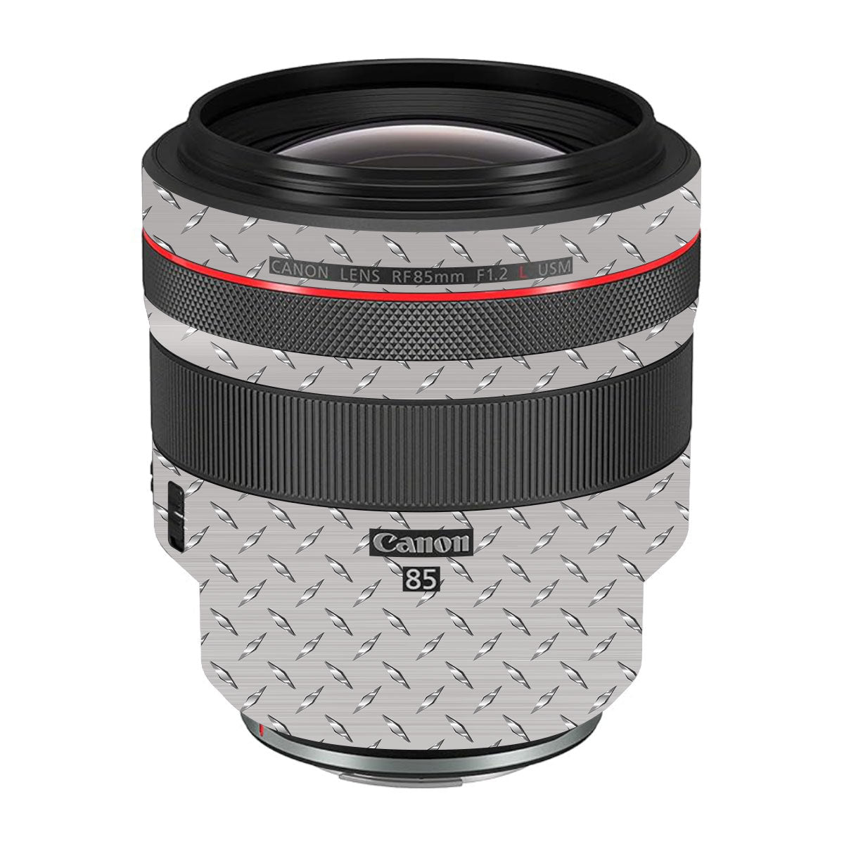 Textured Silver Tread Canon RF 85mm F/1.2L USM Camera Lens Skin