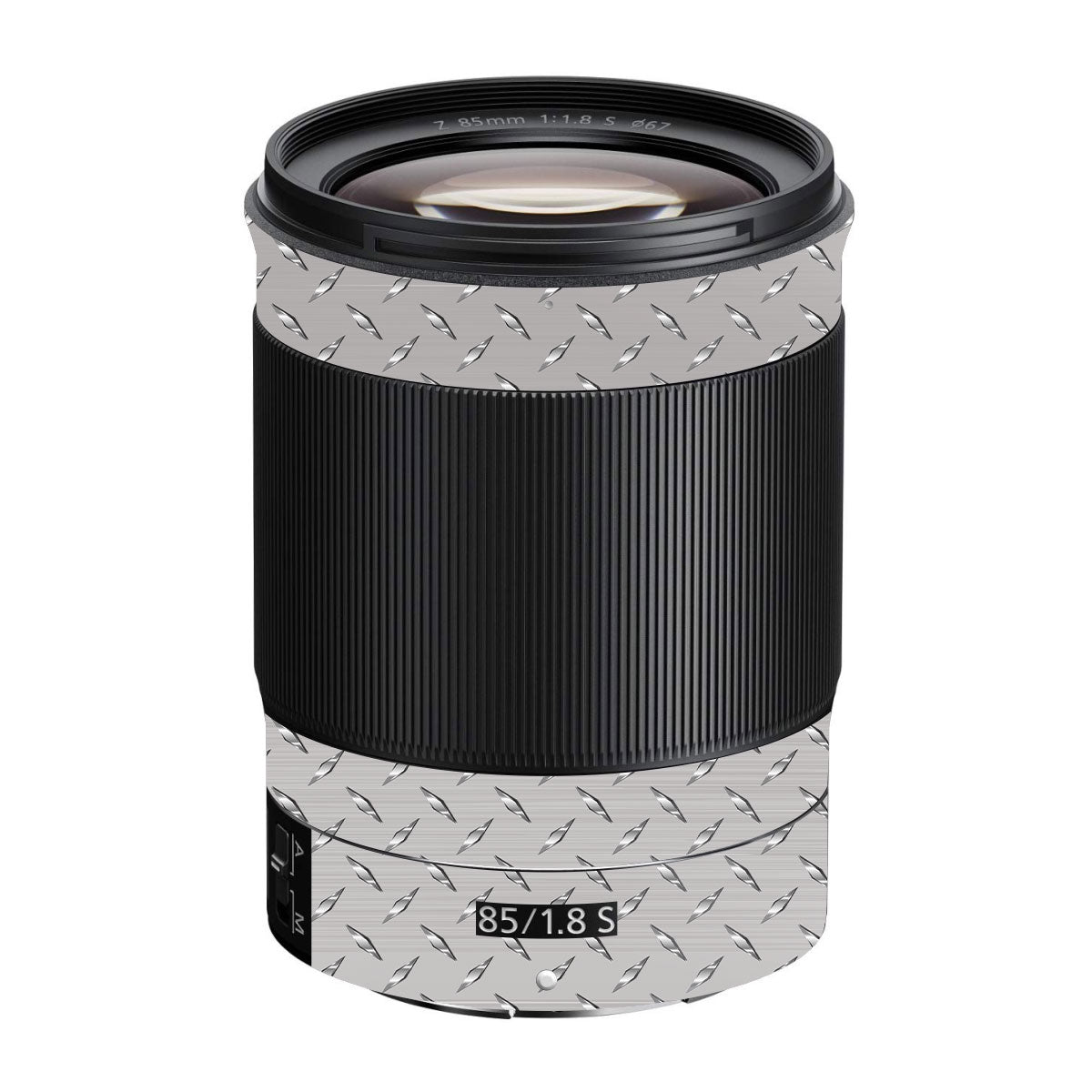 Textured Silver Tread Nikon Nikkor Z 85mm F/1.8 S Camera Lens Skin