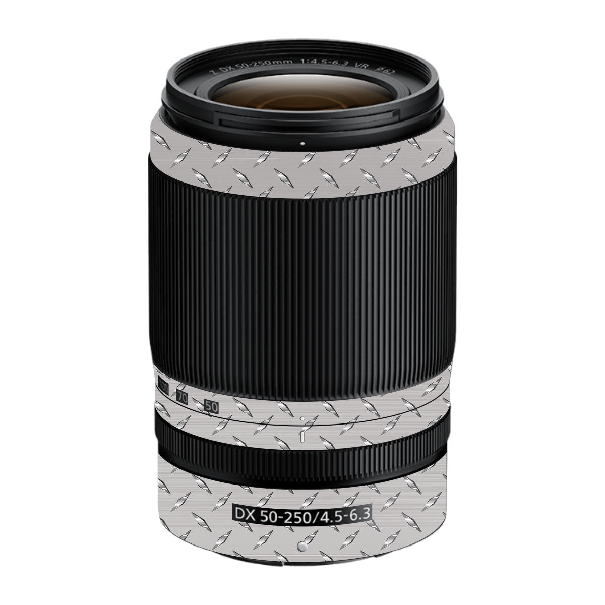 Textured Silver Tread Nikon Nikkor Z DX 50-250mm F/4.5-6.3 VR Camera Lens Skin