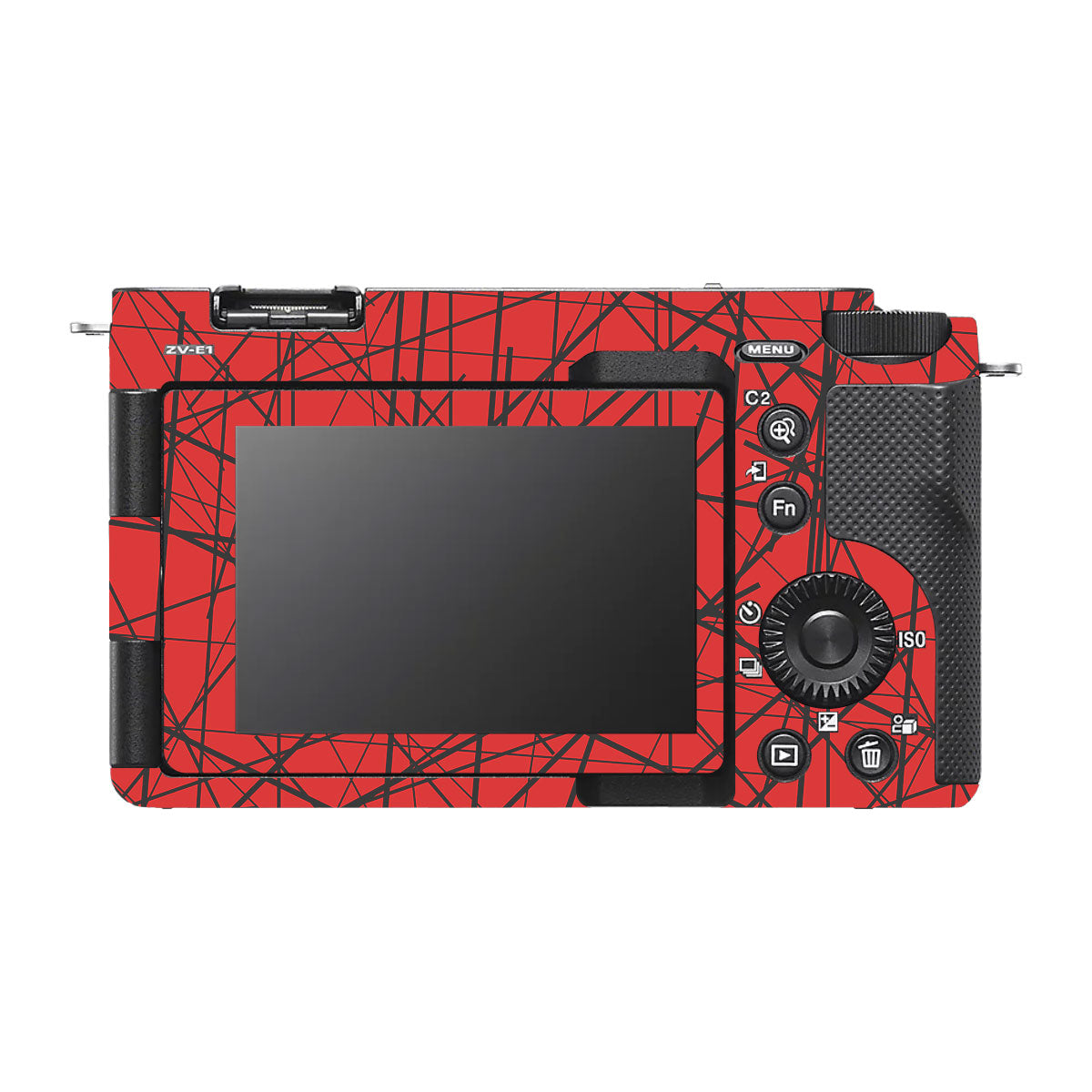 Textured Red Chaos Line Sony ZV-E1 Camera Skin