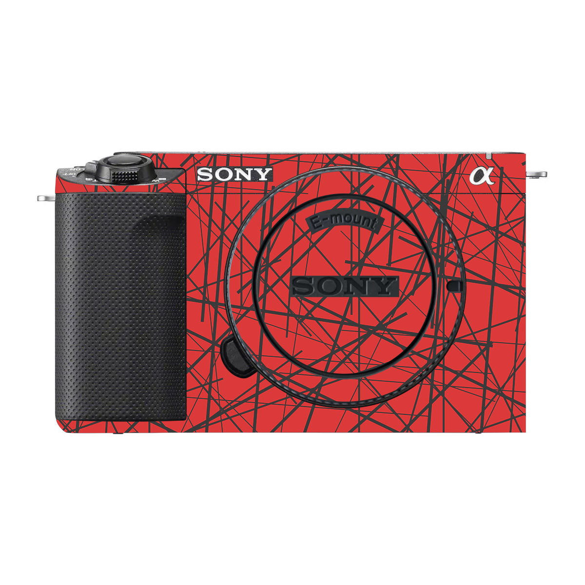 Textured Red Chaos Line Sony ZV-E1 Camera Skin
