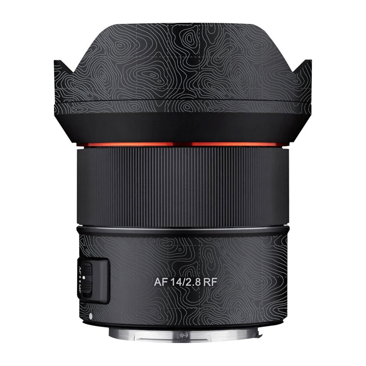 Textured Stealth Slate Samyang AF 14mm F/2.8 RF Camera Lens Skin