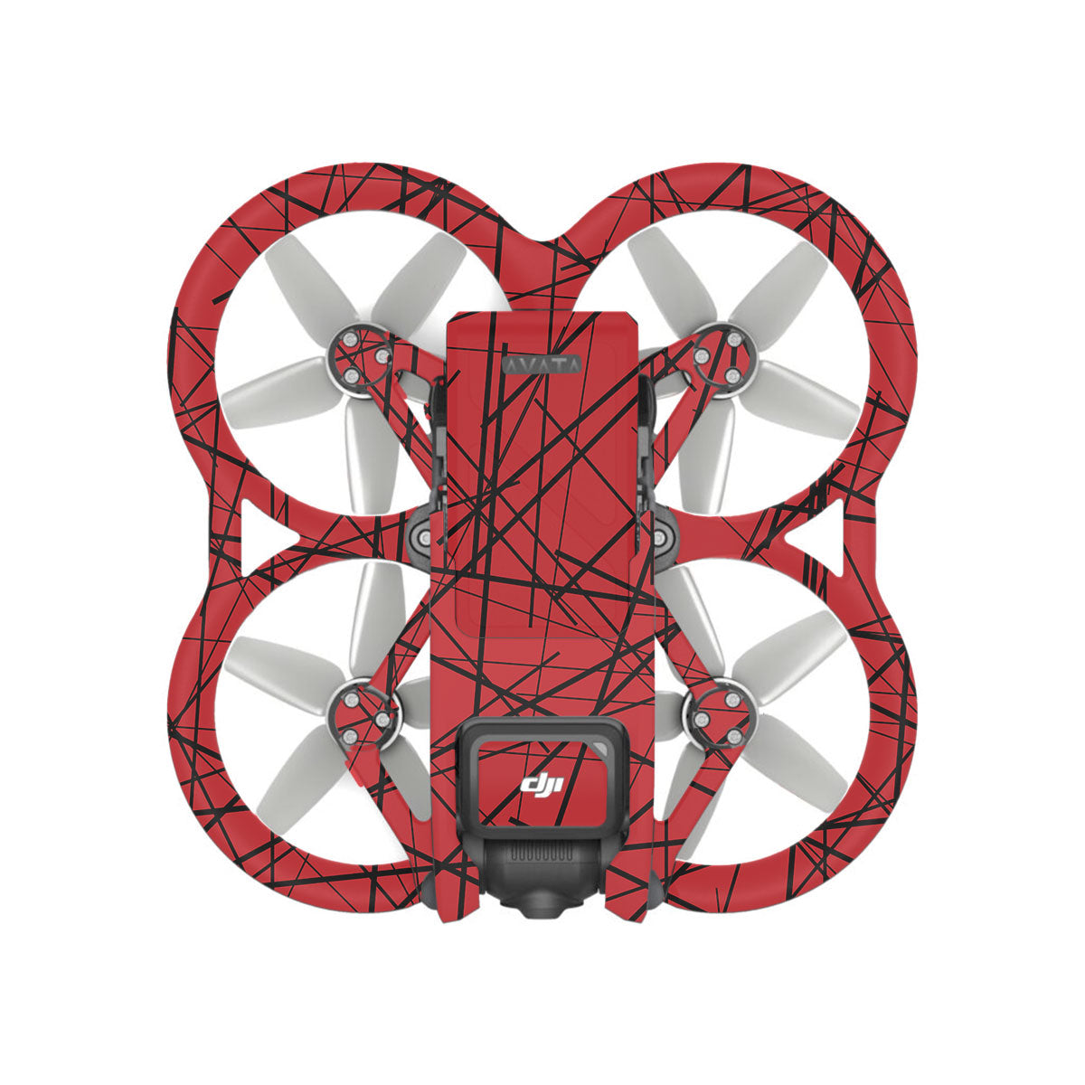 Textured Red Chaos Line DJI Avata Drone Skin