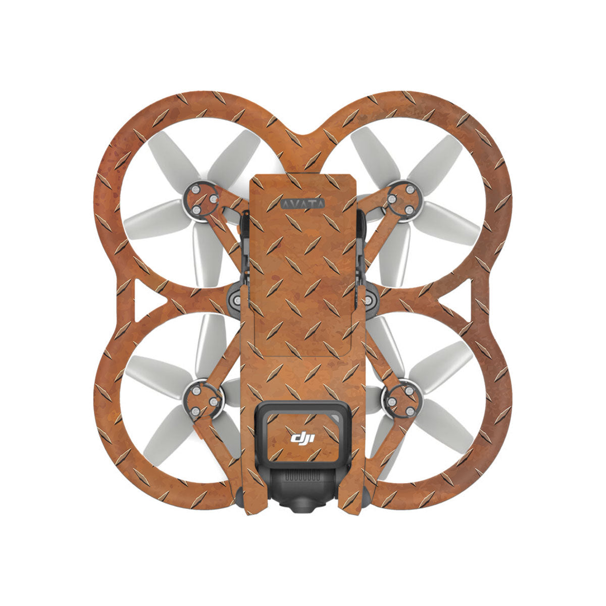 Textured Metallic Steel Grain DJI Avata Drone Skin