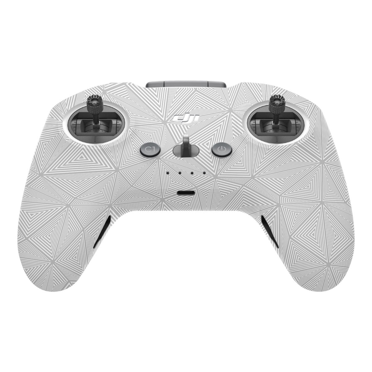 Textured Silver Prism Geometric DJI FPV Remote Controller Skin