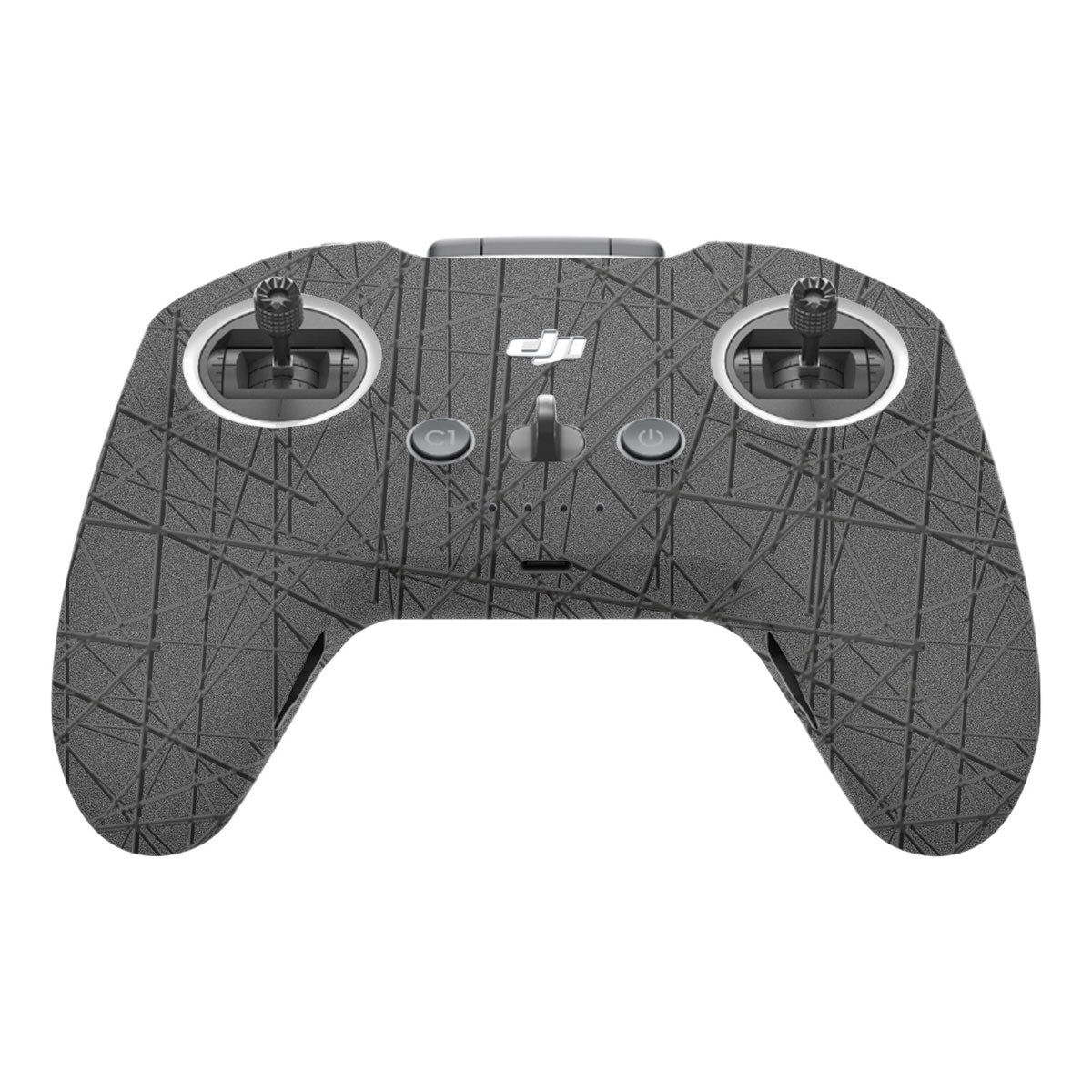 Textured Metallic Steel Grain DJI FPV Remote Controller Skin