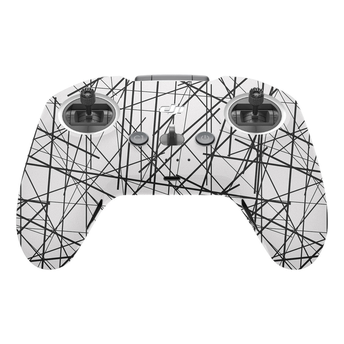 Textured White Chaos Line DJI FPV Remote Controller Skin