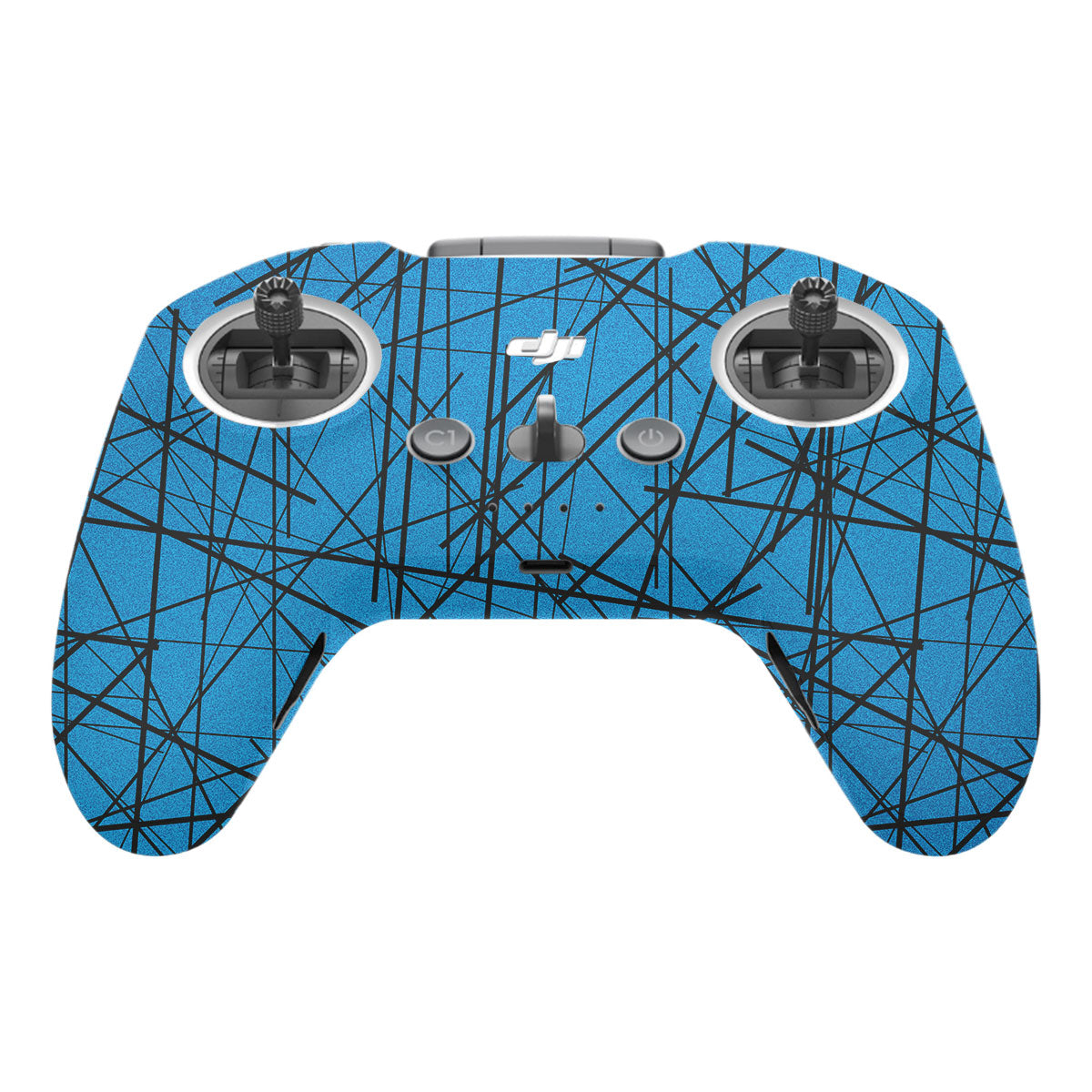 Textured Electric Blue Chaos DJI FPV Remote Controller Skin