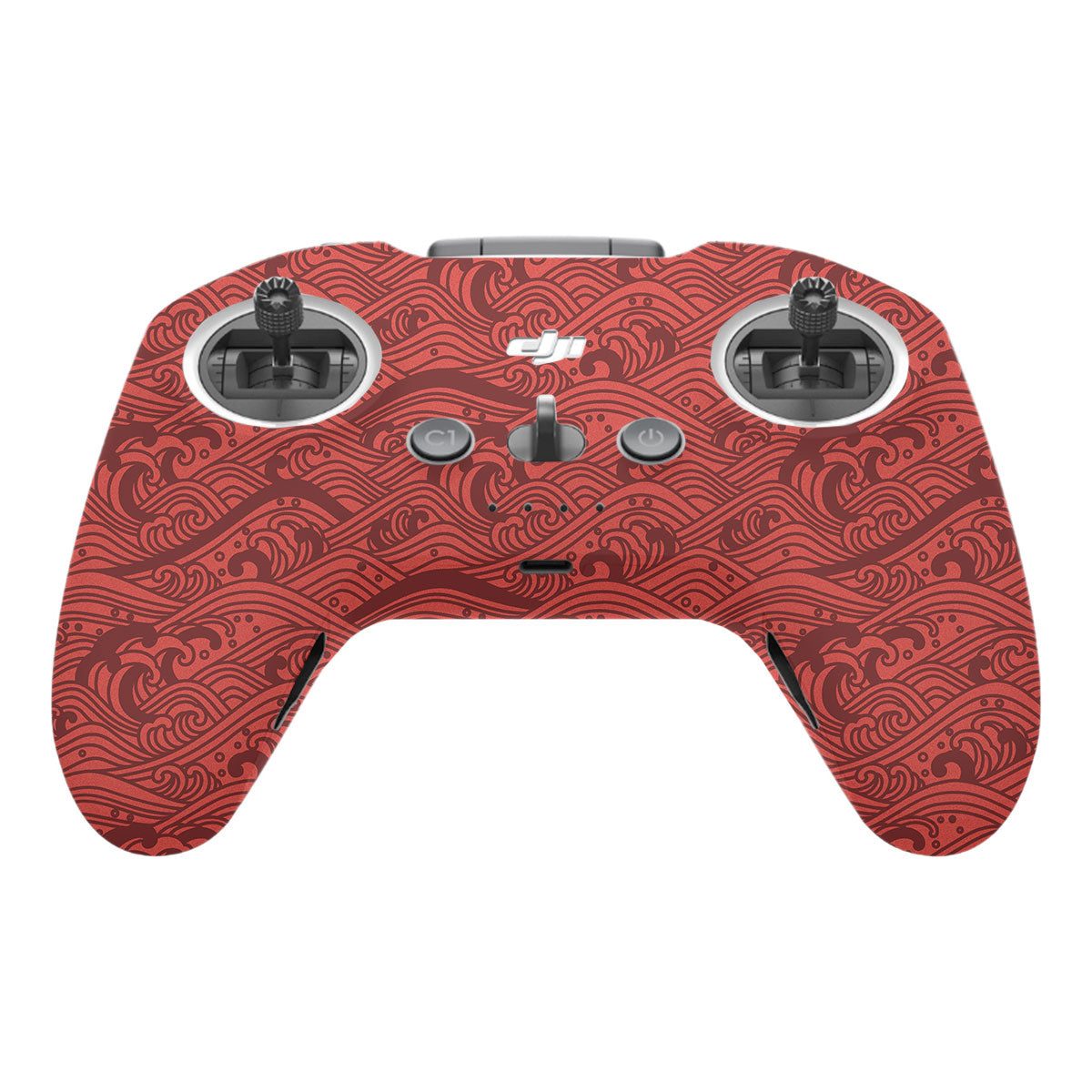 Textured Crimson Wave DJI FPV Remote Controller Skin