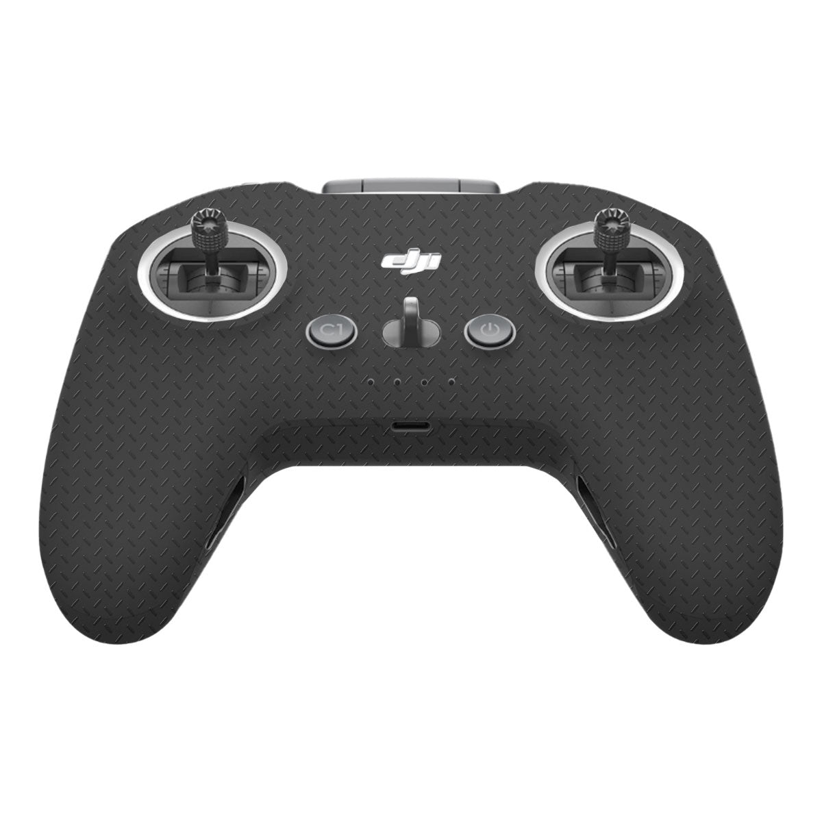 Textured Black Iron Plate DJI FPV Remote Controller Skin