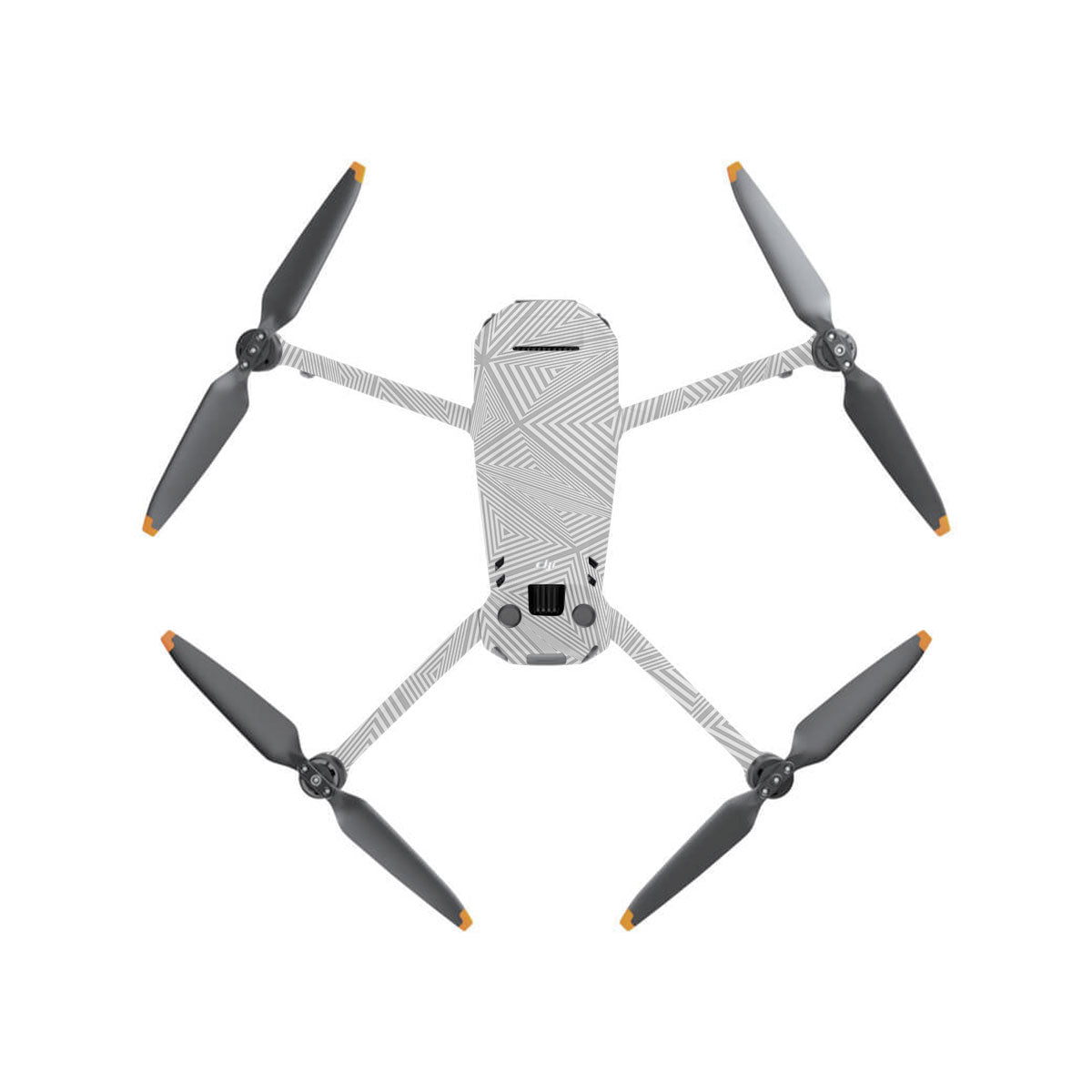 Textured Silver Prism Geometric DJI Mavic 3 Drone Skin