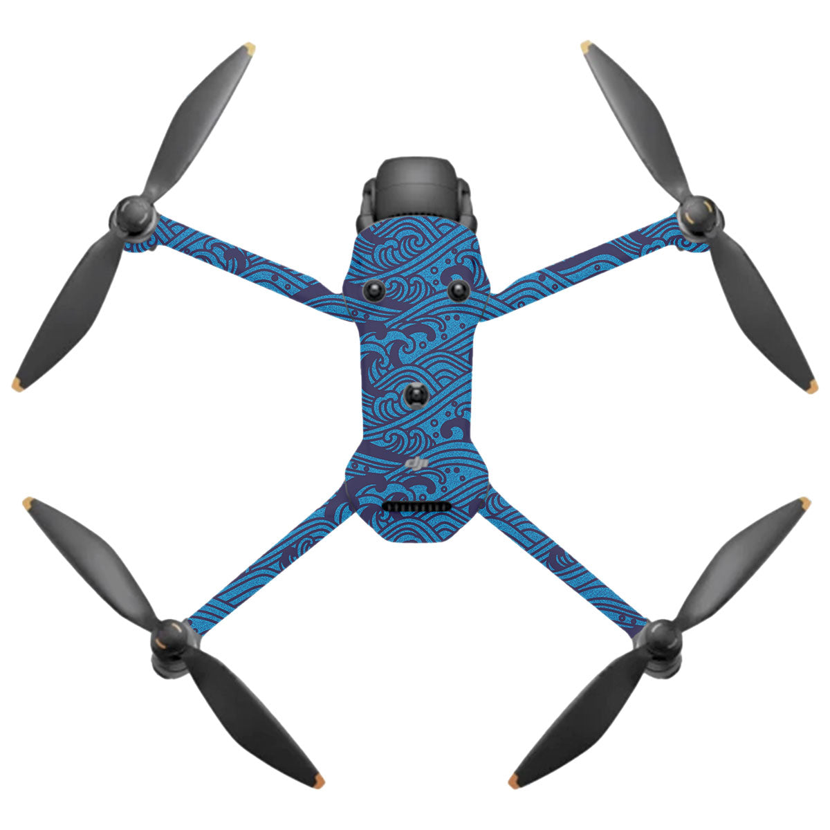 Textured Ocean Wave Blue DJI Mavic 4 Pro Drone Skin