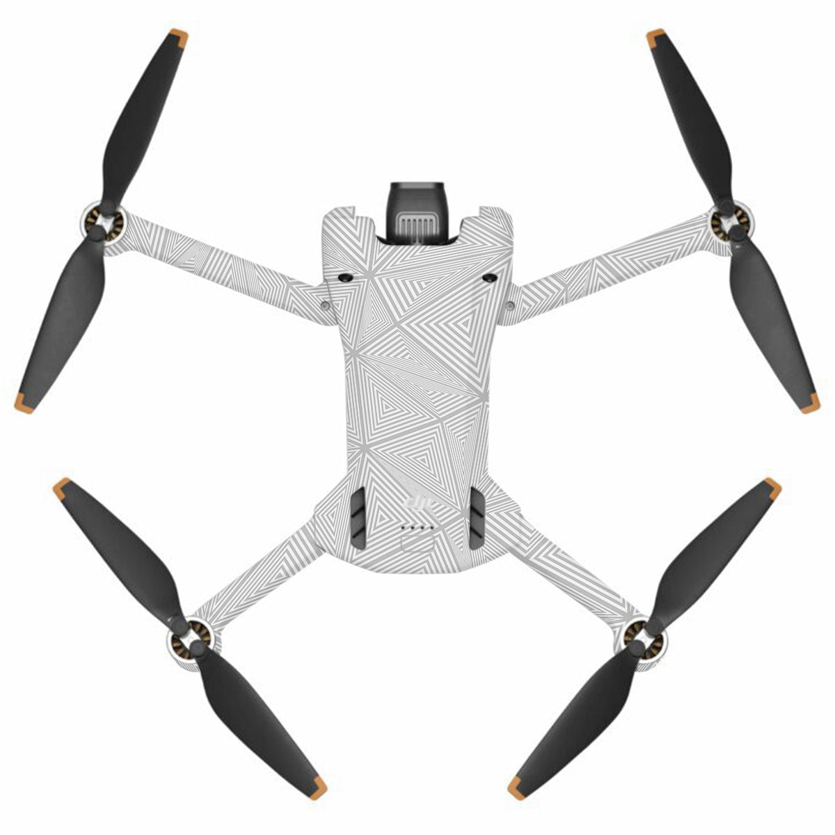 Textured Silver Prism Geometric DJI Mini 3 Pro Drone Skin