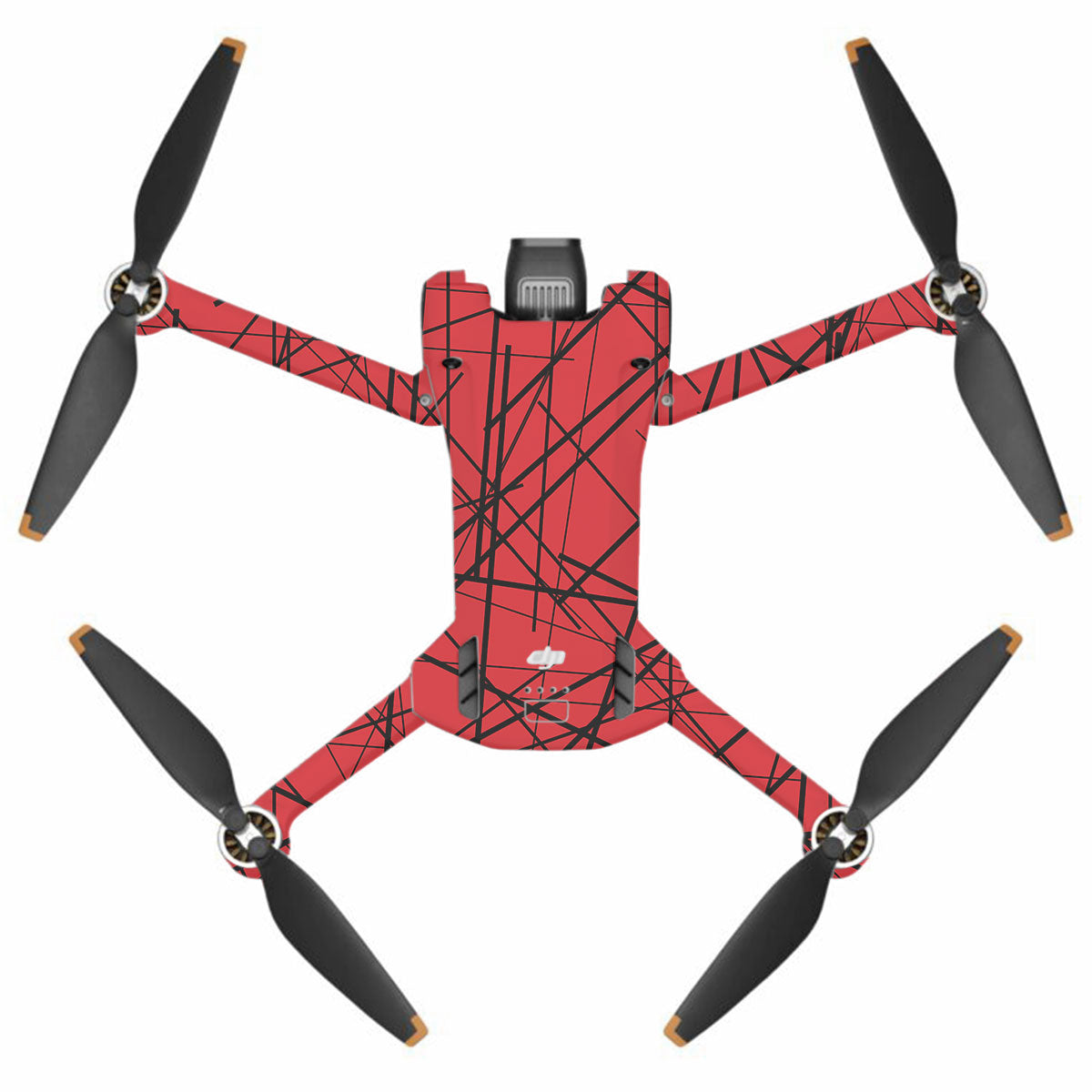 Textured Red Chaos Line DJI Mini 3 Pro Drone Skin