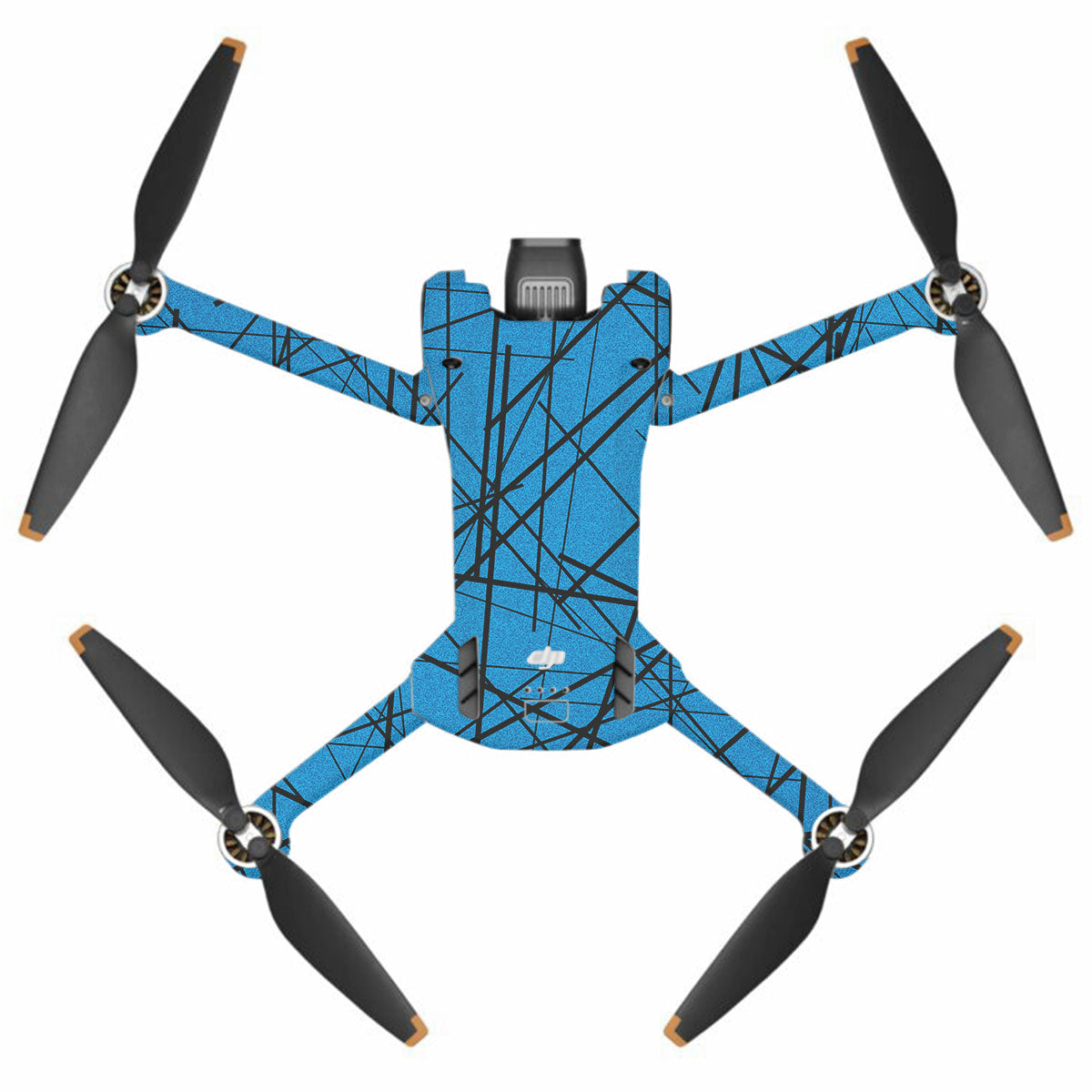 Textured Electric Blue Chaos DJI Mini 3 Pro Drone Skin