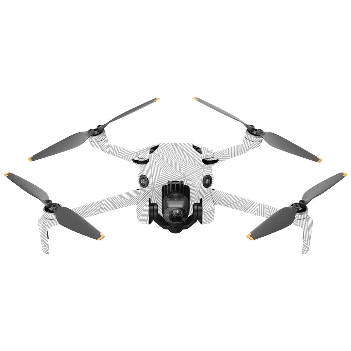 Textured Silver Prism Geometric DJI Mini 4 Pro Drone Skin